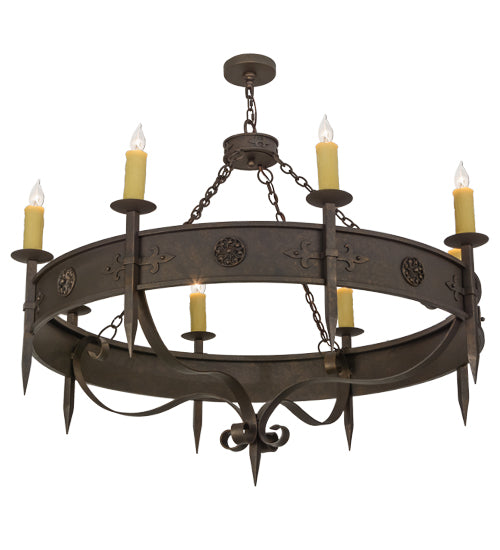 54"W Calandra 8 Lt Chandelier