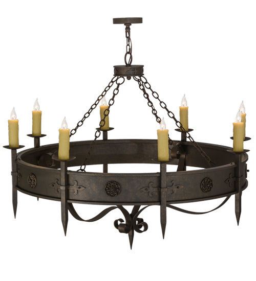 54"W Calandra 8 Lt Chandelier