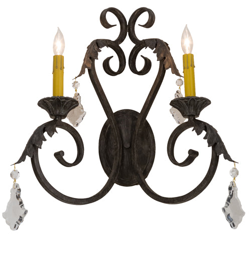 19"W Josephine 2 Lt Wall Sconce