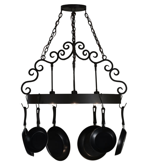 32" Wide Dior 4 Light Pot Rack