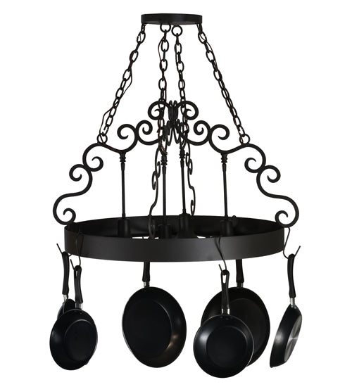 32" Wide Dior 4 Light Pot Rack