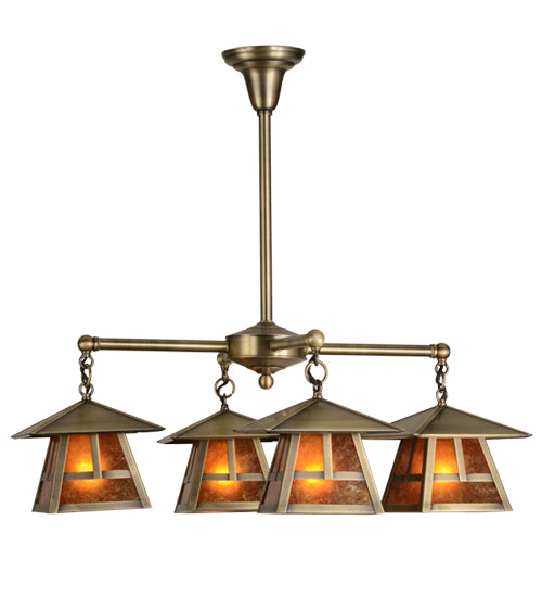 30"W Stillwater "T" Mission 4 Lt Chandelier