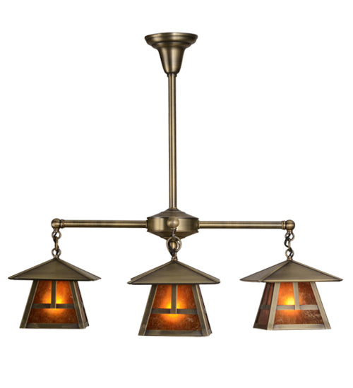 30"W Stillwater "T" Mission 4 Lt Chandelier