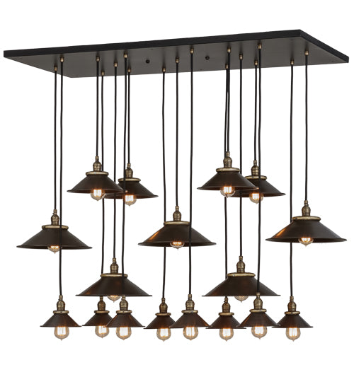 54"L Revival Chic 17 Lt Cascading Pendant