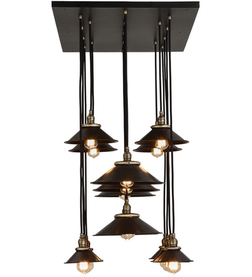 54"L Revival Chic 17 Lt Cascading Pendant