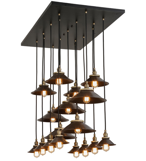 54"L Revival Chic 17 Lt Cascading Pendant