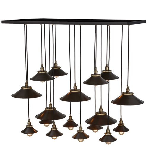 54"L Revival Chic 17 Lt Cascading Pendant