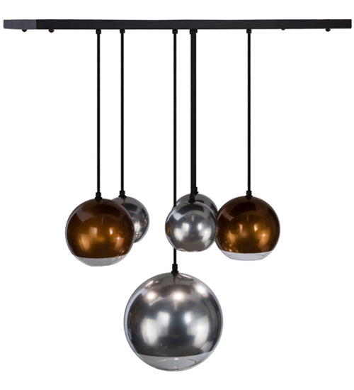 36"L Bola Metalica 6 Lt Pendant