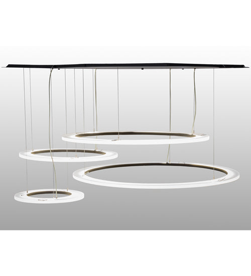 84" Wide Anillo 4 Ring LED Cascading Pendant