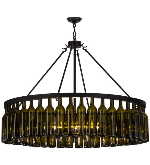 48"W Tuscan Vineyard Estate 44 Wine Bottle Chandelier