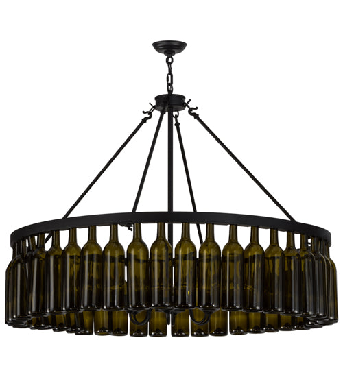 48"W Tuscan Vineyard Estate 44 Wine Bottle Chandelier