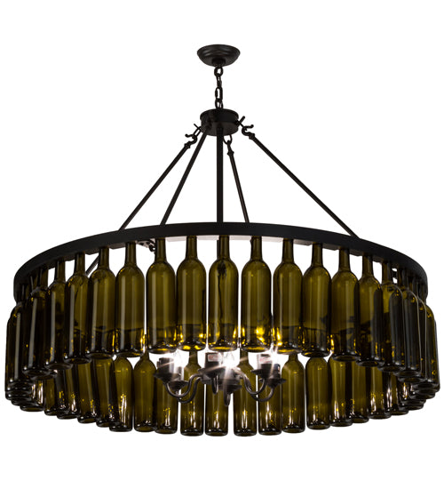 48"W Tuscan Vineyard Estate 44 Wine Bottle Chandelier