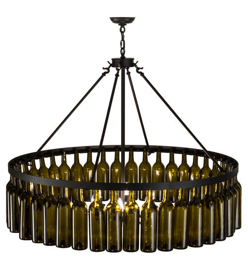 48"W Tuscan Vineyard Estate 44 Wine Bottle Chandelier