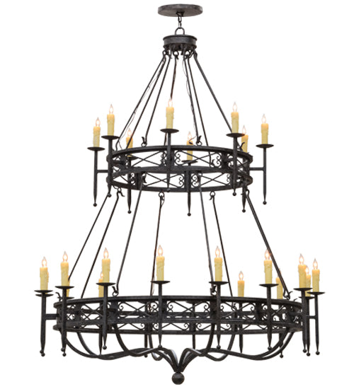 70"W Gina 24 Lt Two Tier Chandelier