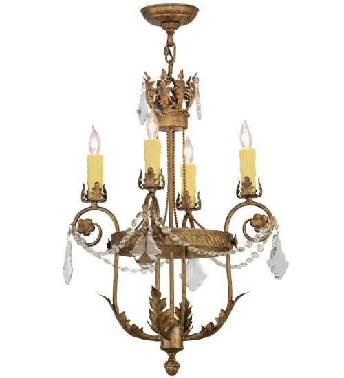 18"W Antonia 4 Lt Chandelier