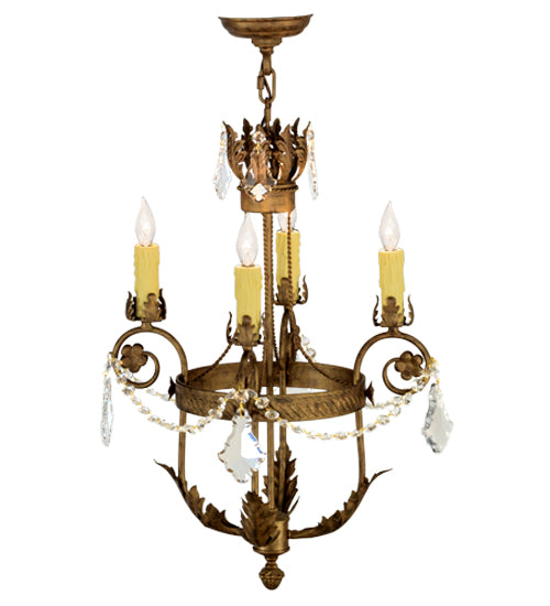 18"W Antonia 4 Lt Chandelier