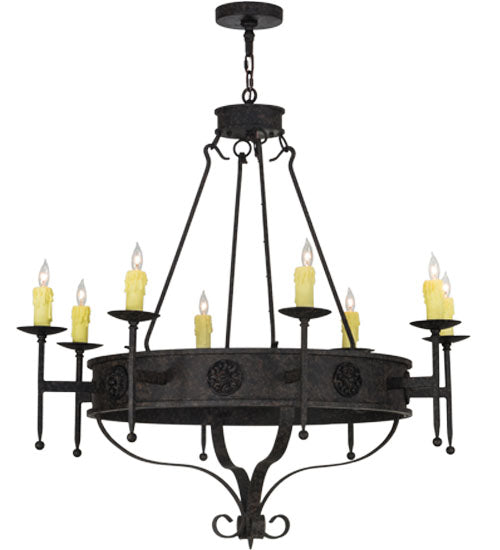 42"W Lorenzo 8 Lt Chandelier