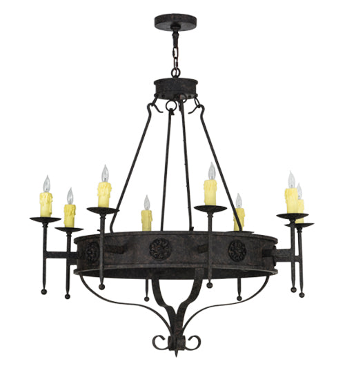 42"W Lorenzo 8 Lt Chandelier