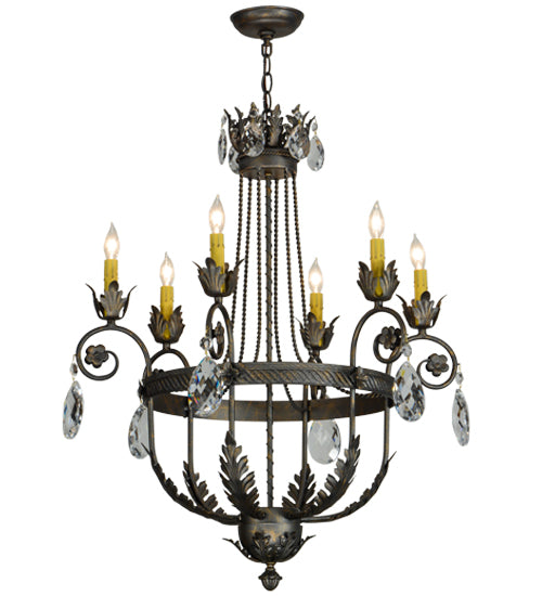 26"W Antonia 6 Lt Chandelier