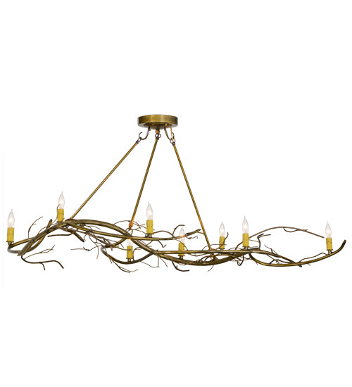 57"L Winter Solstice 8 Lt Oblong Chandelier