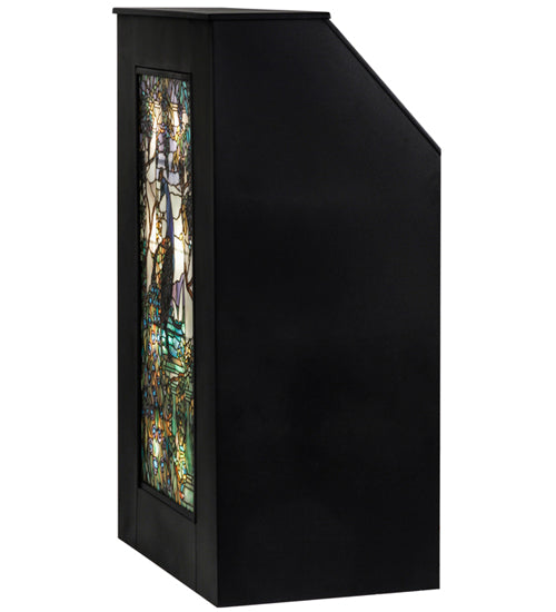 52" High Tiffany Peacock Wisteria Lighted Podium