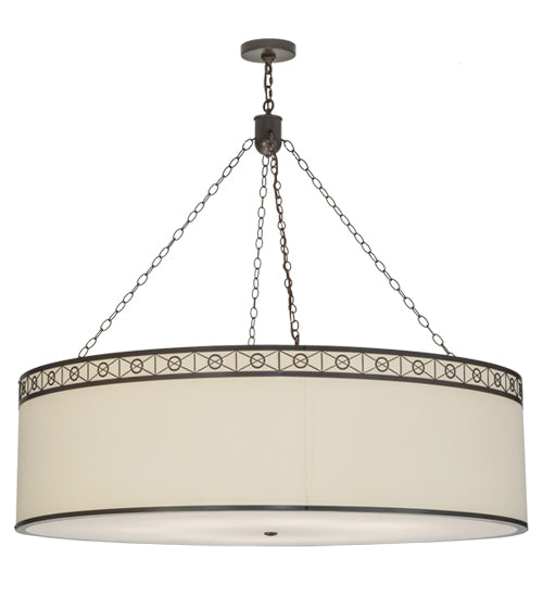 54"W Cilindro Circle X Textrene Pendant