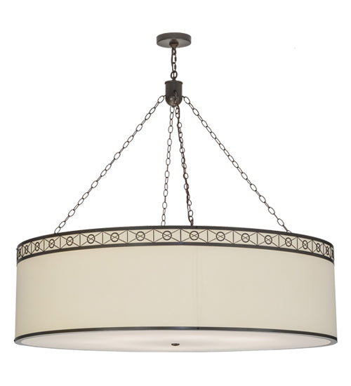 54"W Cilindro Circle X Textrene Pendant