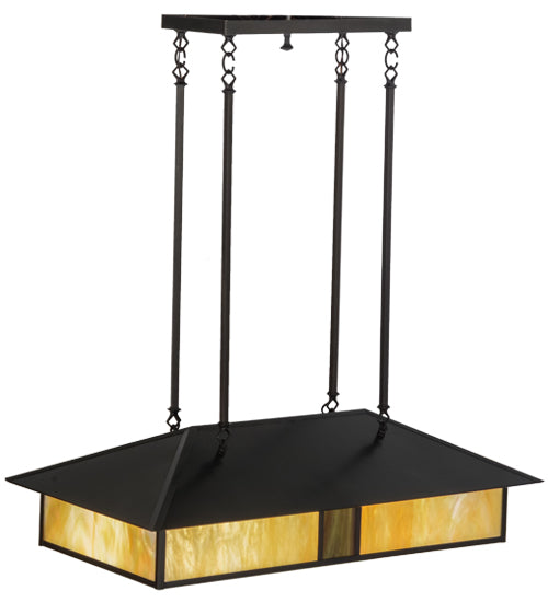 36"L Double Bar Mission Oblong Pendant