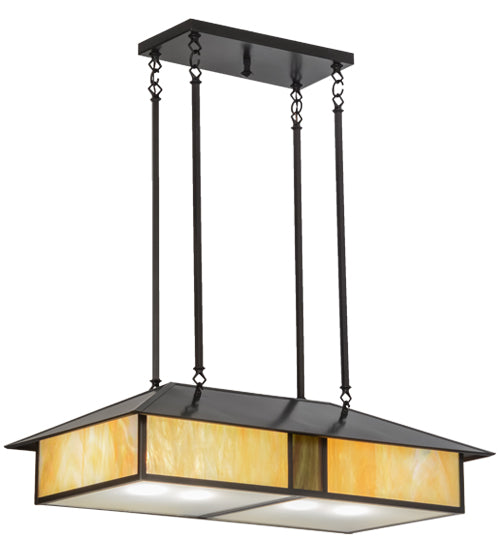 36"L Double Bar Mission Oblong Pendant