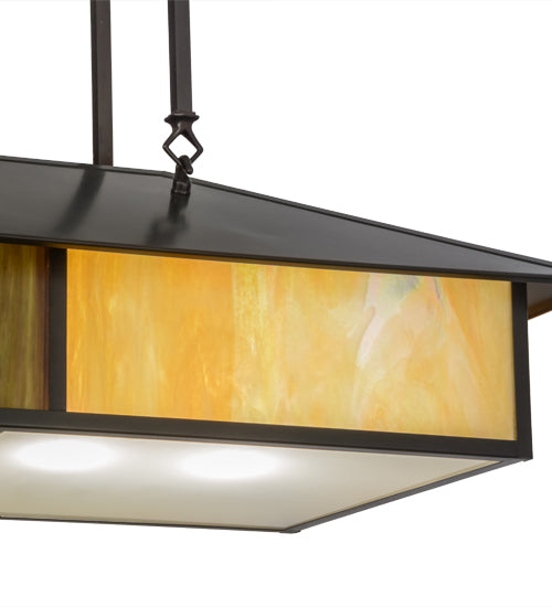 36"L Double Bar Mission Oblong Pendant