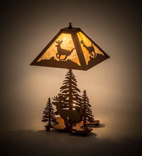 22"H Lone Deer Table Lamp