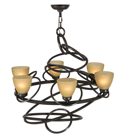 29" Wide Anneau 6 Light Chandelier