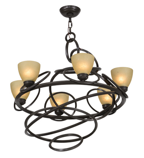 29" Wide Anneau 6 Light Chandelier