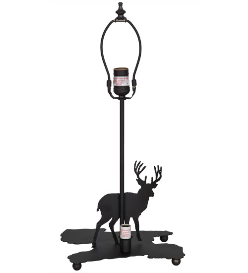 14"H Lone Deer Double Lit Table Base