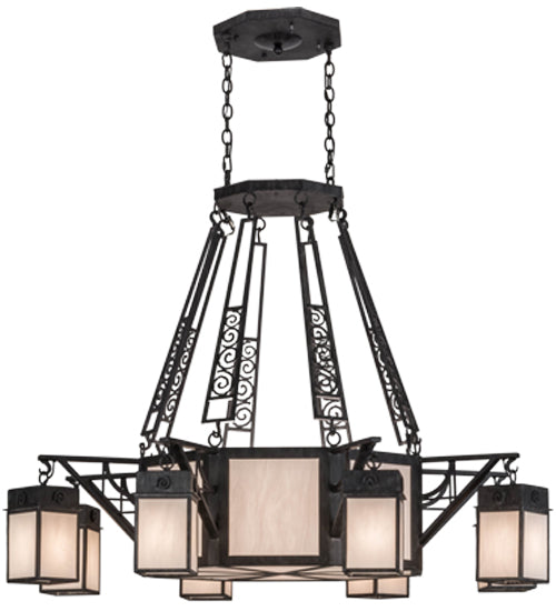 54"W Azrael 8 Lt Chandelier