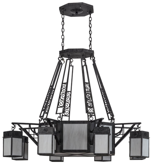 54"W Azrael 8 Lt Chandelier