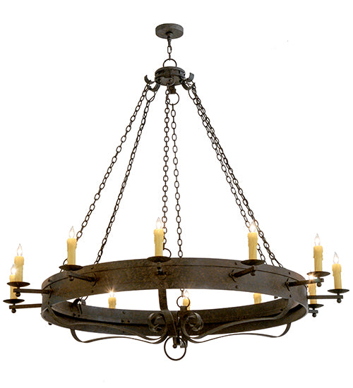 72"W Parnella 12 Lt Chandelier