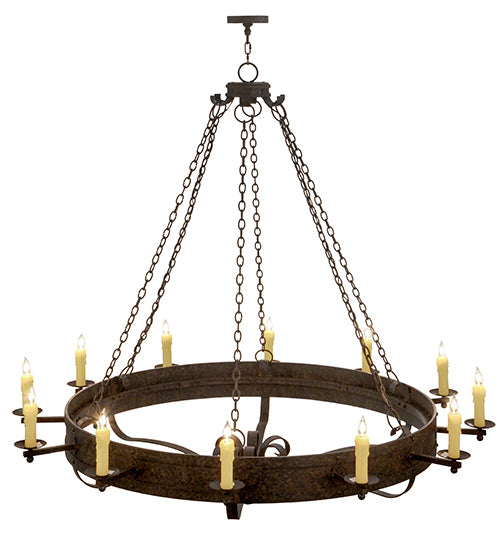 72"W Parnella 12 Lt Chandelier