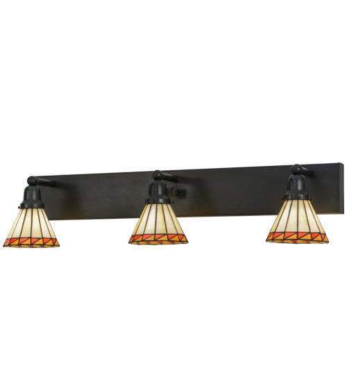 36"W Prairie Mission 3 Lt Vanity Light