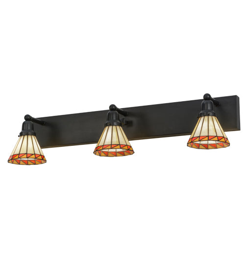 36"W Prairie Mission 3 Lt Vanity Light