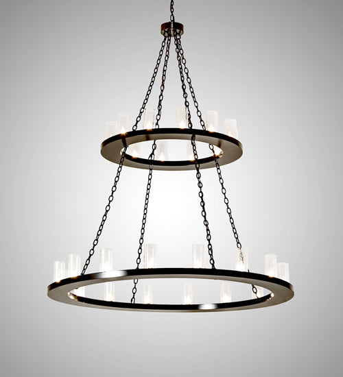 60" Wide Loxley 28 Light Two Tier Chandelier