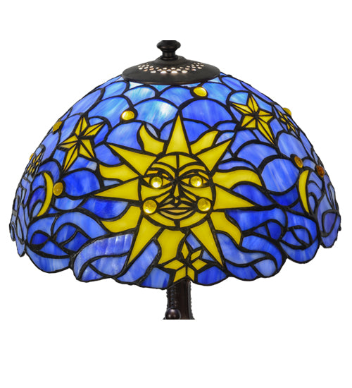 16.5" High Sun, Moon & Stars Table Lamp