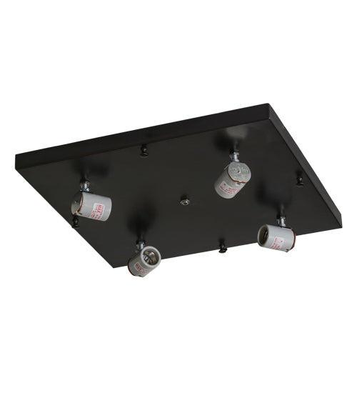 16"Sq Hyde Park Double Bar Mission Flushmount