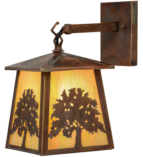 7.5"W Oak Tree Hanging Wall Sconce