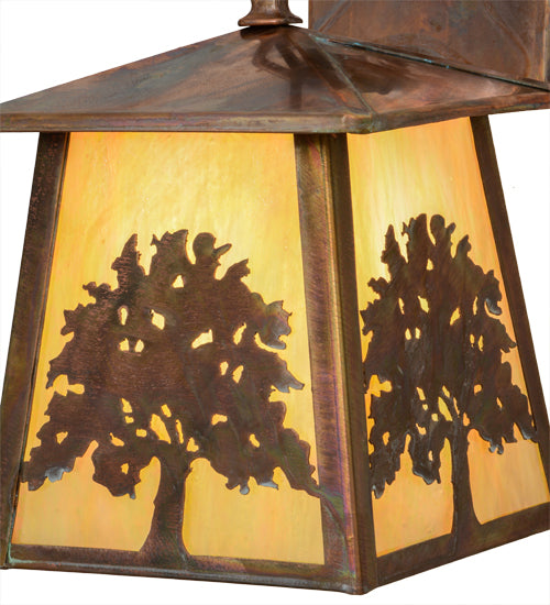 7.5"W Oak Tree Hanging Wall Sconce