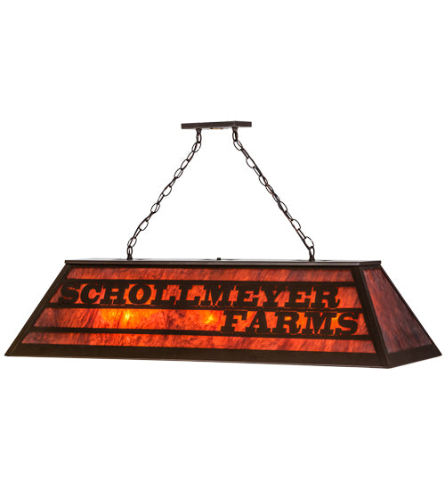 48"L Personalized Schollmeyer Farms Oblong Pendant