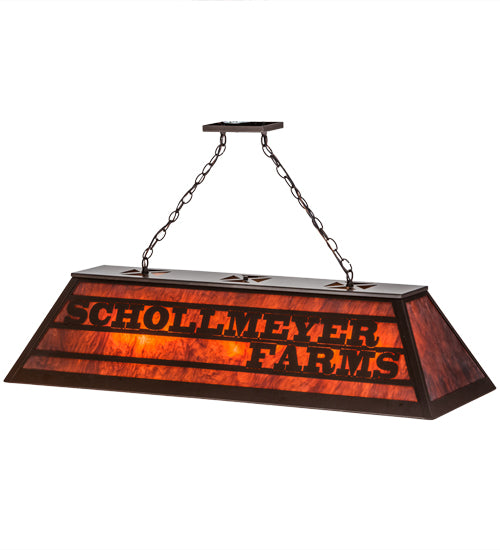 48"L Personalized Schollmeyer Farms Oblong Pendant