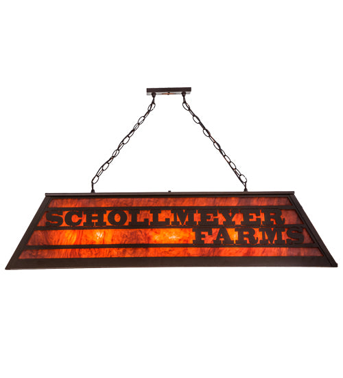 48"L Personalized Schollmeyer Farms Oblong Pendant