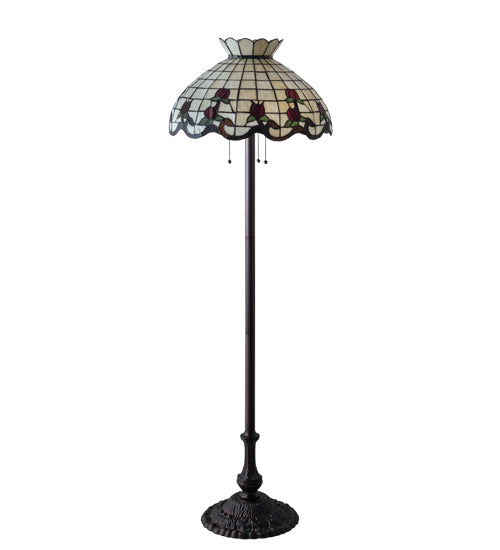 62" High Roseborder Floor Lamp