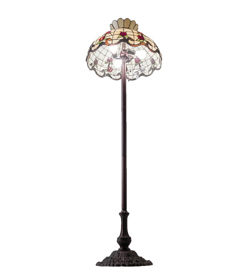 62" High Roseborder Floor Lamp